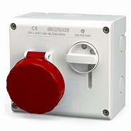 Scame 500.1687 Socket Swd 3P+N+E 16A Red