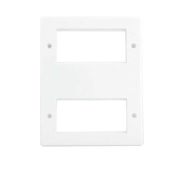 BG 8EM8-01 Frontplate 2x Quad Mod White