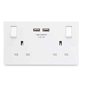BG 922U3 Socket Swd   2xUSB Charger 2G