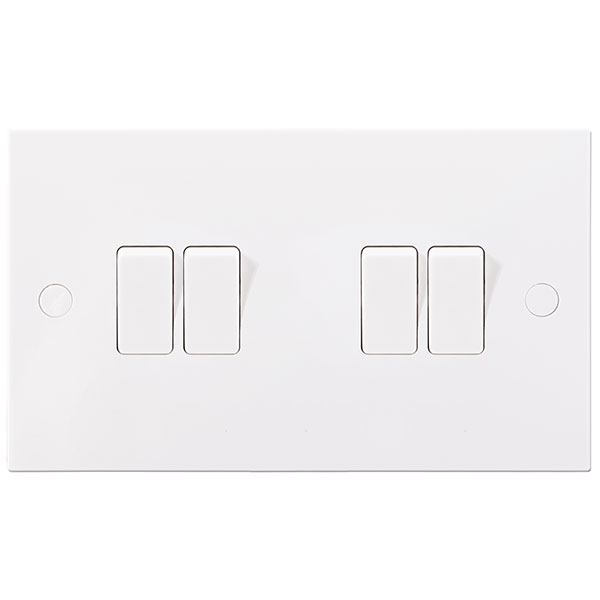 BG 944-0J Plate Switch 4G 2Way 20A 16AX