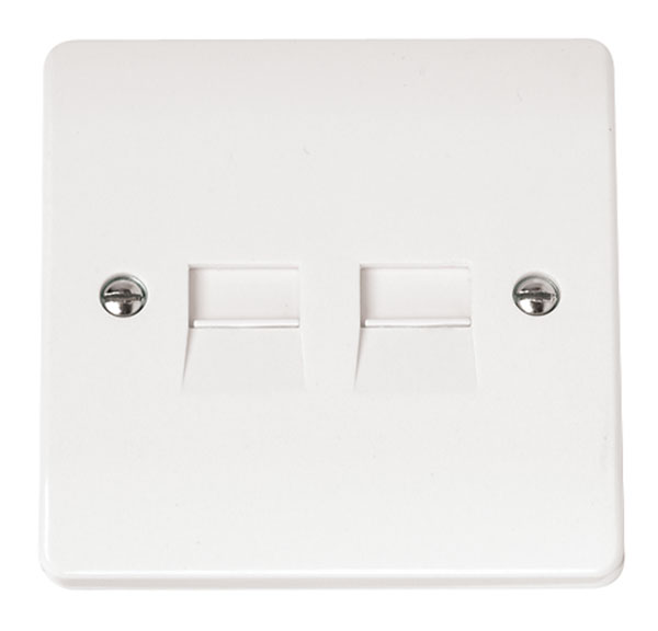 Click CMA127 Socket Tel Second Twin Whi