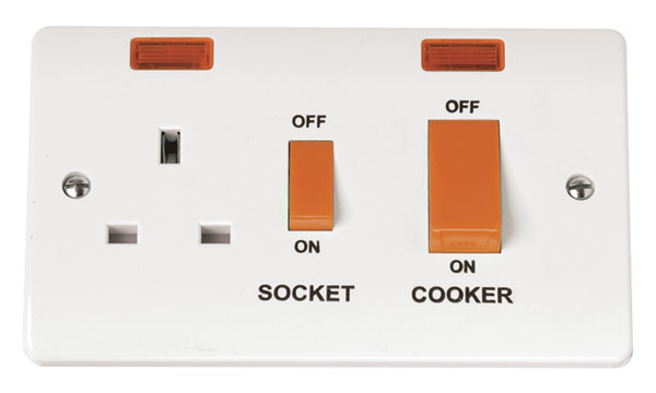 Click CMA205 CCU 13A Socket+Neon45A Whi