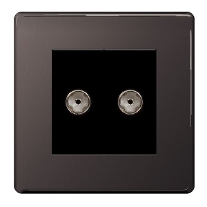 BG FBN61-01 Co-Axial Socket 2 Gang