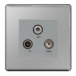 BG FBS67-01 Triplex Socket TV/FM/Sat