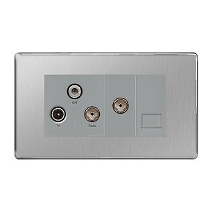 BG FBS68-01 Triplex Socket TV/FM/Sat