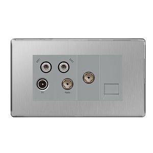 BG FBS69 Quadplex TV/FM/SAT Socket