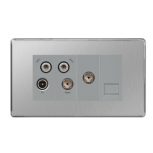 BG FBS69-01 Quadplex TV/FM/SAT Socket