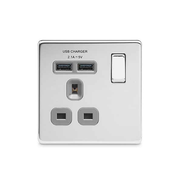 BG FPC21UG Switched Socket 1Gang USB 13A