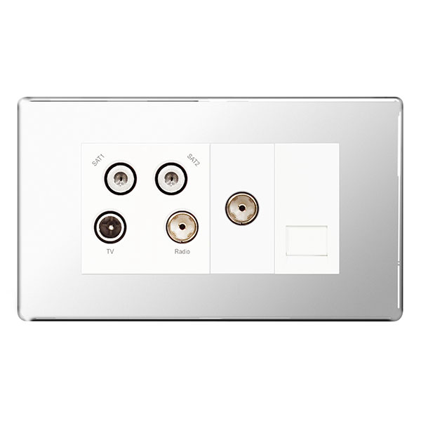 BG FPC69-01 Quadplex TV/FM/SAT Socket