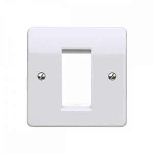 MK K181WHI Frontplate 1 Mod Euro 25x50mm