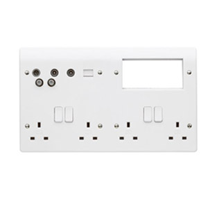 MK K2740WHI Combi Plate 4G DP 13A